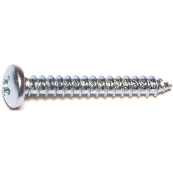 Midwest Fastener Thread Cutting Screw, #8 x 1-1/4 in, Zinc Plated Pan Head 03243